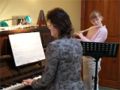 Flute lessons accompanied by the piano